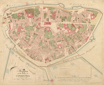 Mappa della Città di Capodistria Mappa della Città di Capodistria